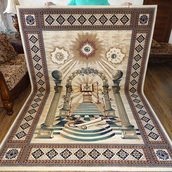 Masonic Freemasonry Royal Arch Knights Templar Area Rug Uniqable