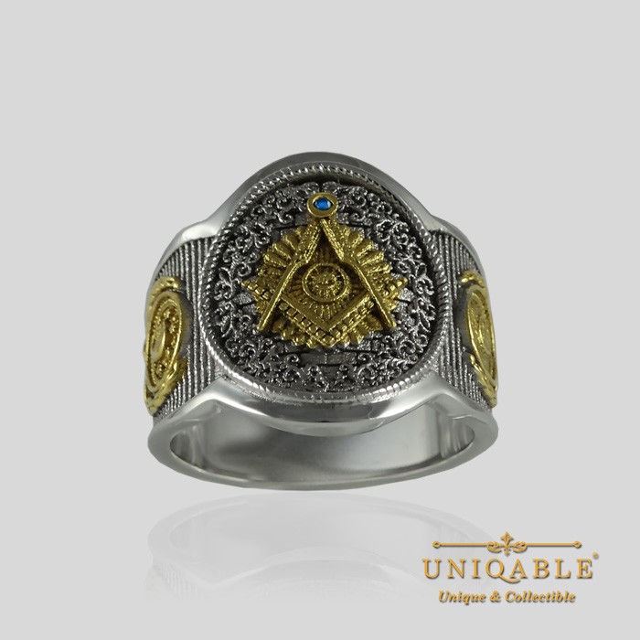 Handmade Masonic Ring Sterling Silver .925 Freemasonry | Uniqable