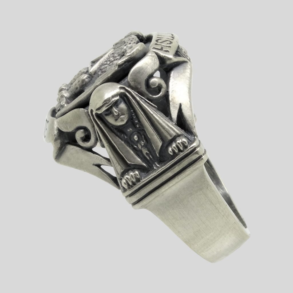 Scottish Rite Masonic Ring Sterling Silver 925 Ruby Knights Templar ...