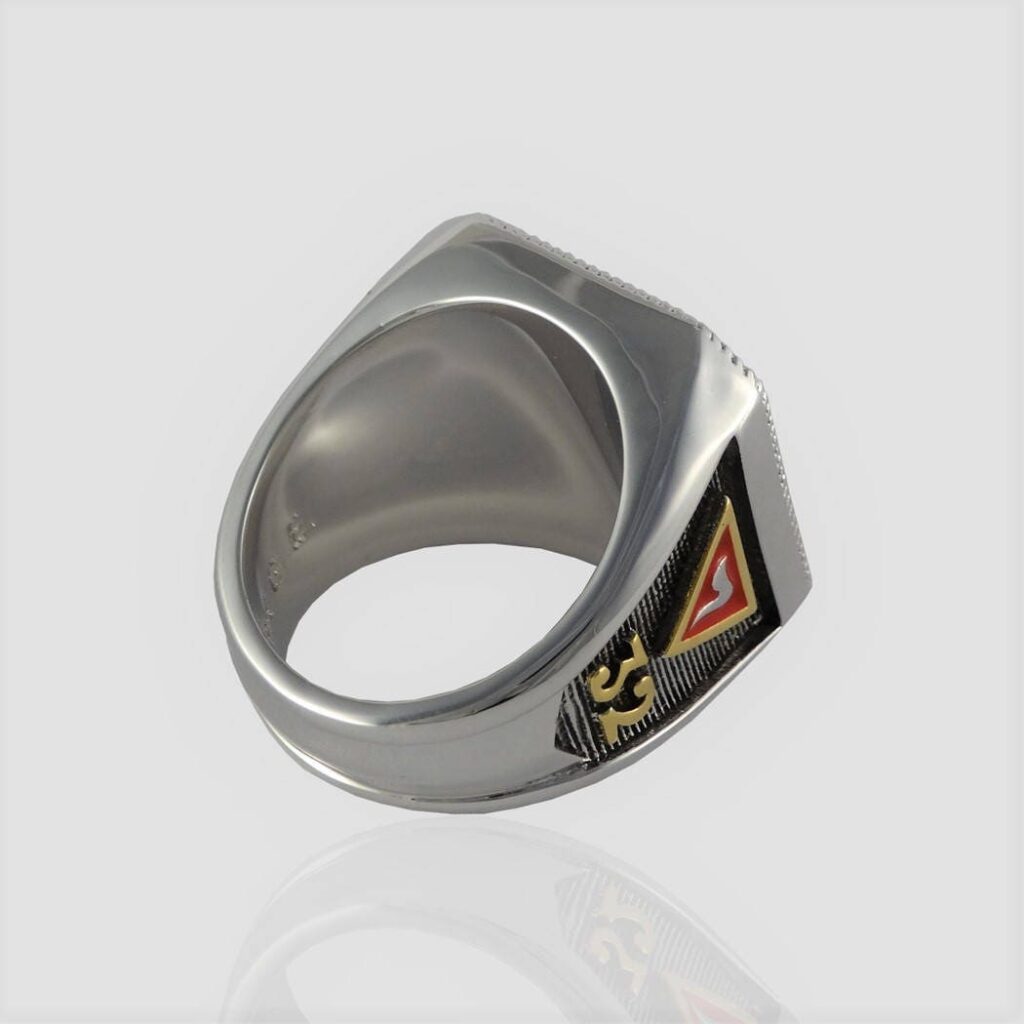 Handmade Scottish Rite 32 Degree Masonic Ring 18K Gold Pld White ...