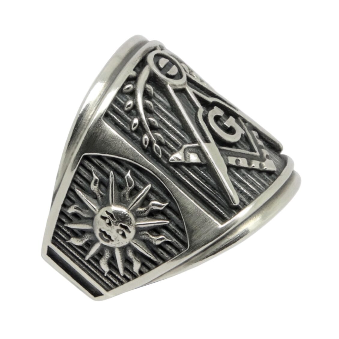 Sterling Silver 925 Handcrafted, Custom Made Square and Compass, Sun ...