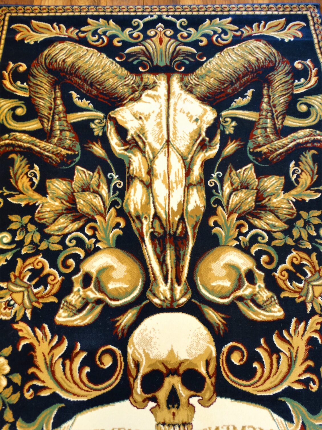 Aries Memento Mori Zodiac Skull Horoscope Area Rug, Carpet Apron,Home ...